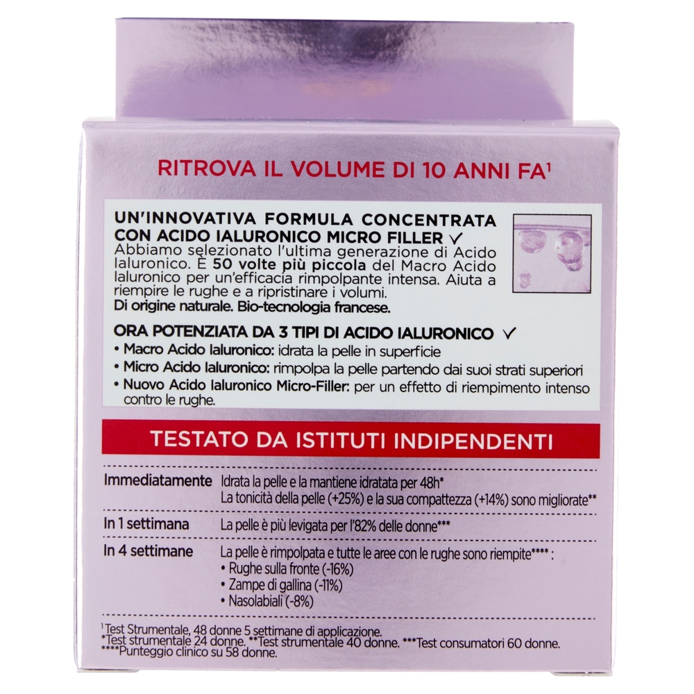 L'Oréal Paris Revitalift Filler, Azione Antirughe Rivolumizzante con Acido Ialuronico, 50 ml